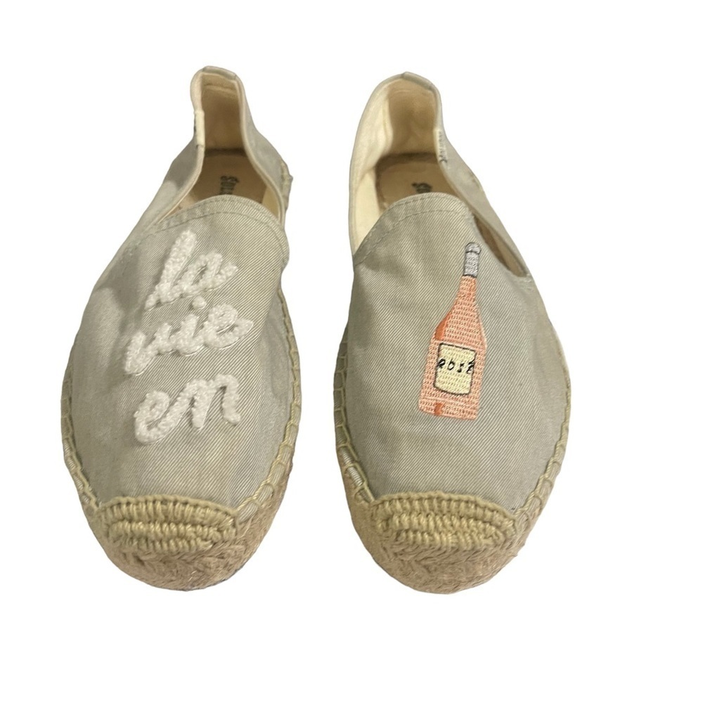 Soludos for Anthropologie La Vie En Rose Smoking Slipper in Chambray Size 7 - Picture 4 of 10
